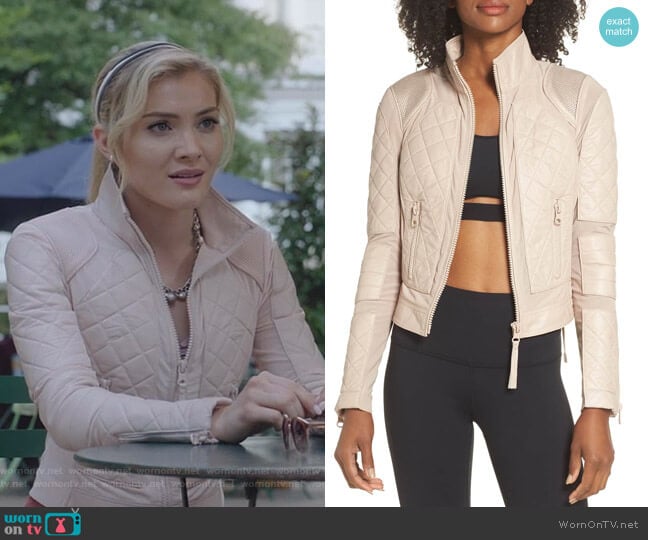 Blanc Noir Leather & Mesh Moto Jacket worn by The Frost Sisters (Skyler Samuels) on The Gifted