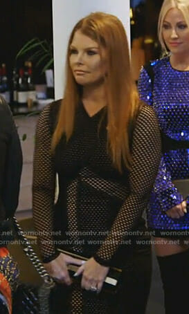 Brandi’s black mesh dress on The Real Housewives of Dallas