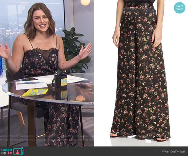 Cami NYC Tommy Wide-Leg Silk Pants worn by Carissa Loethen Culiner on E! News