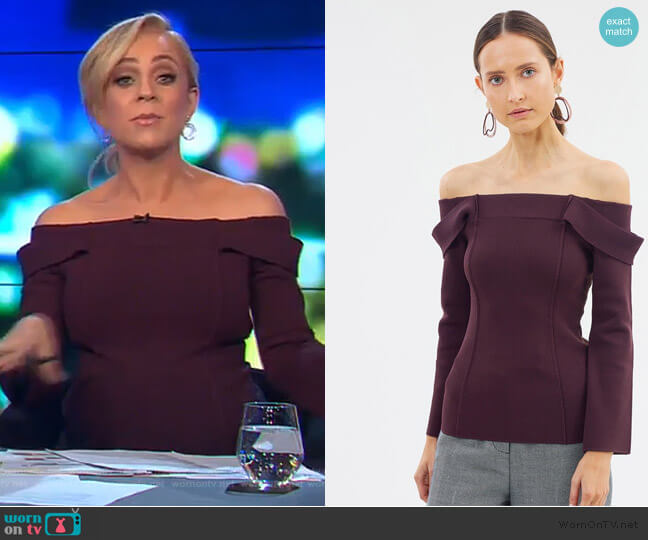 Camilla and Marc Carole Knit Top worn by Carrie Bickmore on The Project