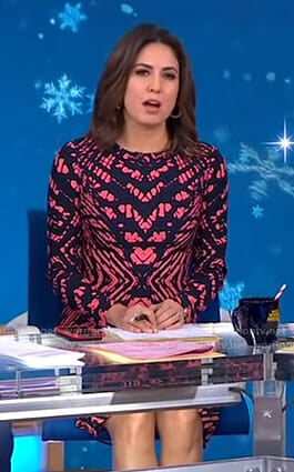 Cecilia’s navy and pink tie-dye dress on Good Morning America