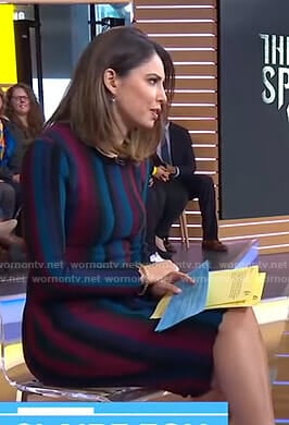Cecilia’s striped scalloped dress on Good Morning America