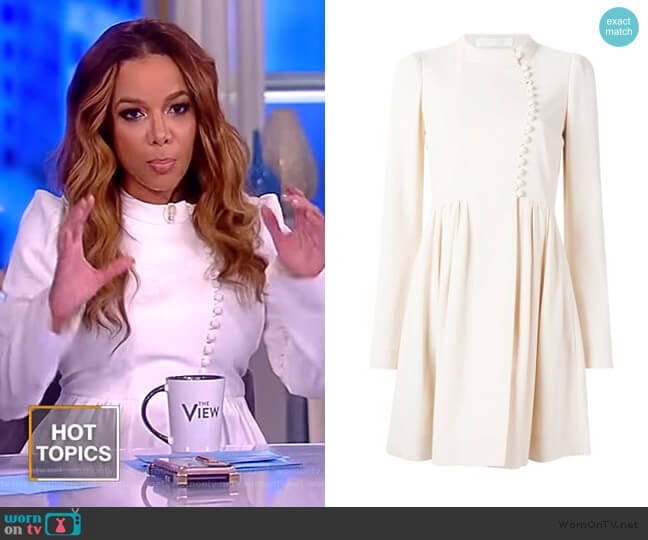 Chloe Button Front Flared Dress worn by Sunny Hostin on The View