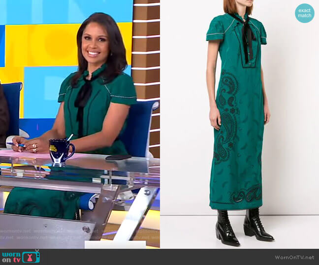Coach Paisley Print Dress worn by Adrienne Bankert on Good Morning America