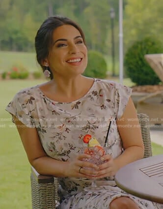 Cristal’s white floral dress on Dynasty