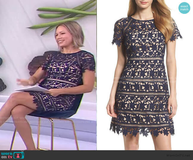 Eliza J Crochet Overlay Dress worn by Dylan Dreyer on Today
