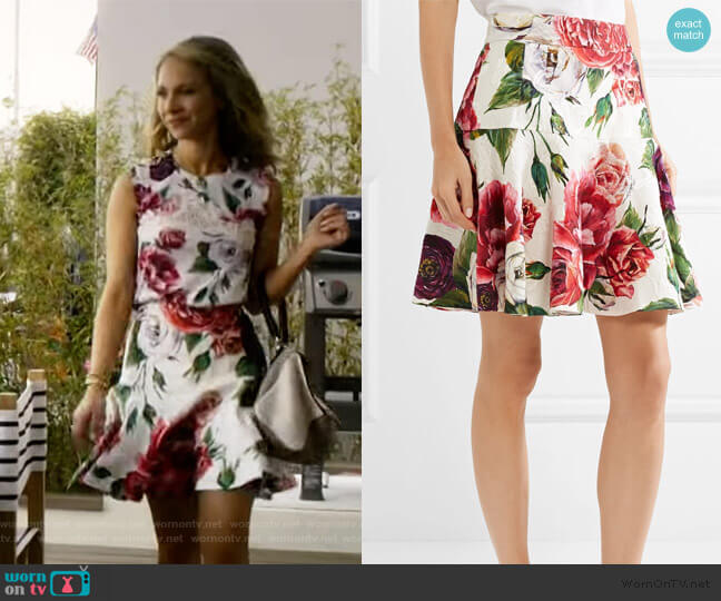 Dolce & Gabbana Rose & Peony Brocade Skirt worn by Veronica Newell (Juno Temple) on Dirty John
