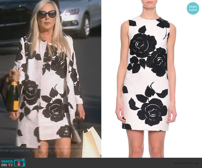 Dolce & Gabbana Floral-Print Shift Dress worn by Shannon Beador on The Real Housewives of Orange County