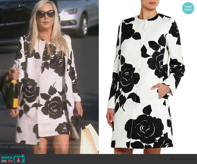 Dolce & Gabbana Floral-print cotton-blend jacquard coat worn by Shannon Beador on The Real Housewives of Orange County