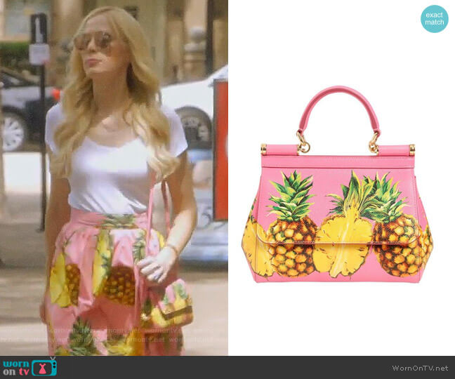 Dolce & Gabbana Sicily Shoulder Bag worn by Kameron Westcott on The Real Housewives of Dallas