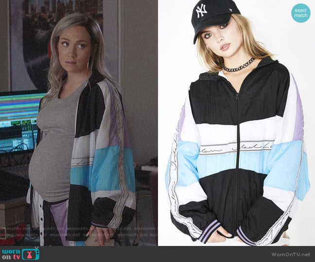 Jaded London Sky Paneled Crinkle Poly Jacket worn by Star Davis (Jude Demorest) on Star