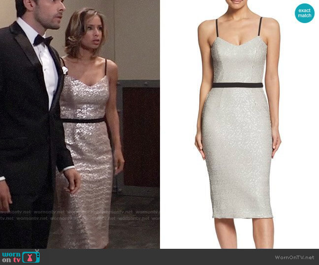 Dress the Population Emma Dress worn by Valerie Spencer (Paulina Bugembe) on General Hospital