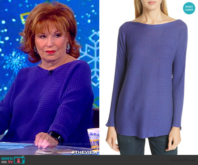 Eileen Fisher Mix Rib Cotton & Silk Blend Sweater worn by Joy Behar on The View