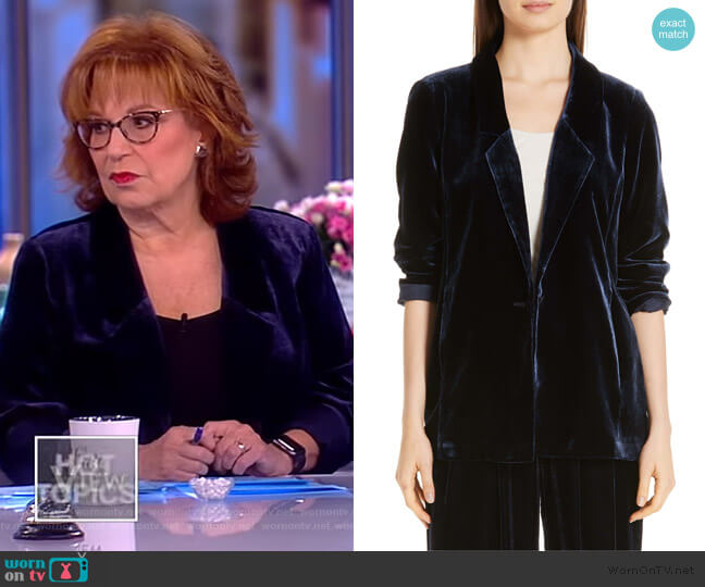 Eileen Fisher Velvet Blazer worn by Joy Behar on The View