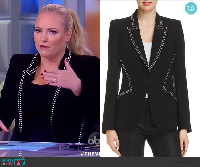 Elie Tahari Allegra Studded Blazer worn by Meghan McCain on The View