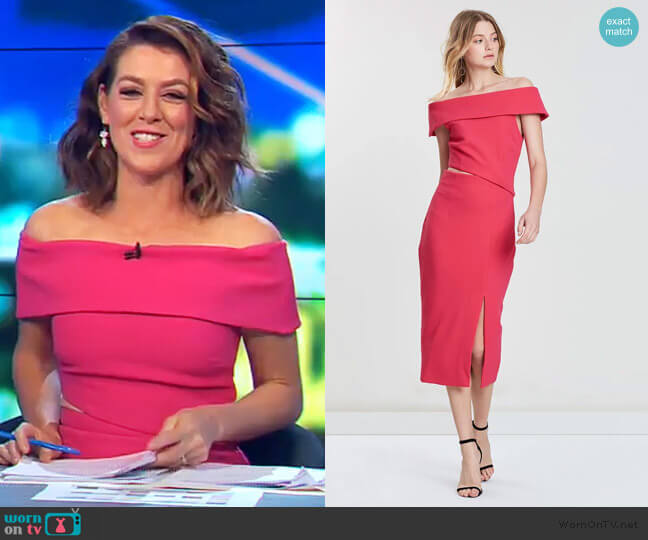 Elliatt Serpentine Dress worn by Gorgi Coghlan on The Project