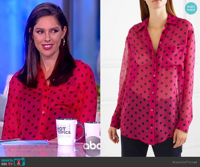 Equipment Daddy Daydream Dot Button Down worn by Abby Huntsman on The View