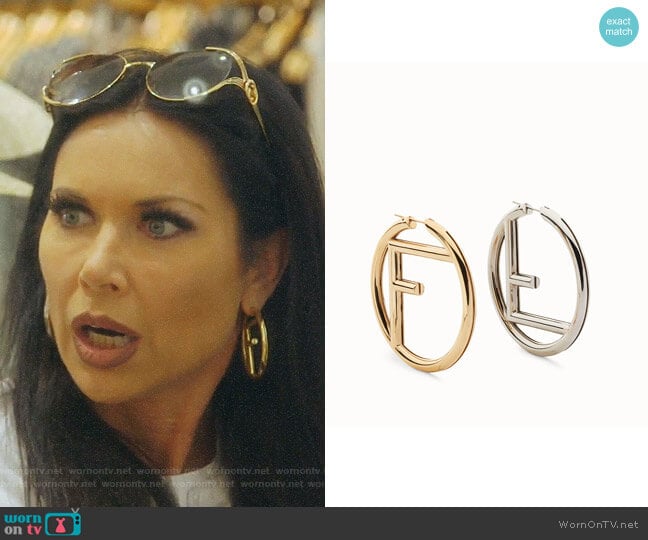 Fendi F is Fendi Earrings worn by LeeAnne Locken on The Real Housewives of Dallas