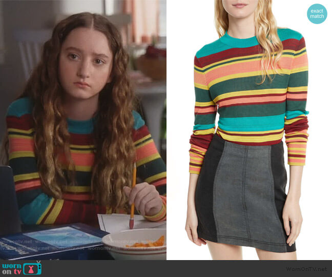 Free People Show Off Your Stripes Sweater worn by Mae (Olivia Keville) on Splitting Up Together
