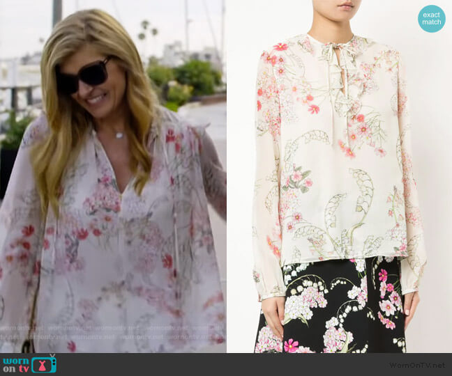 Giambattista Valli Floral Print Blouse worn by Debra Newell (Connie Britton) on Dirty John