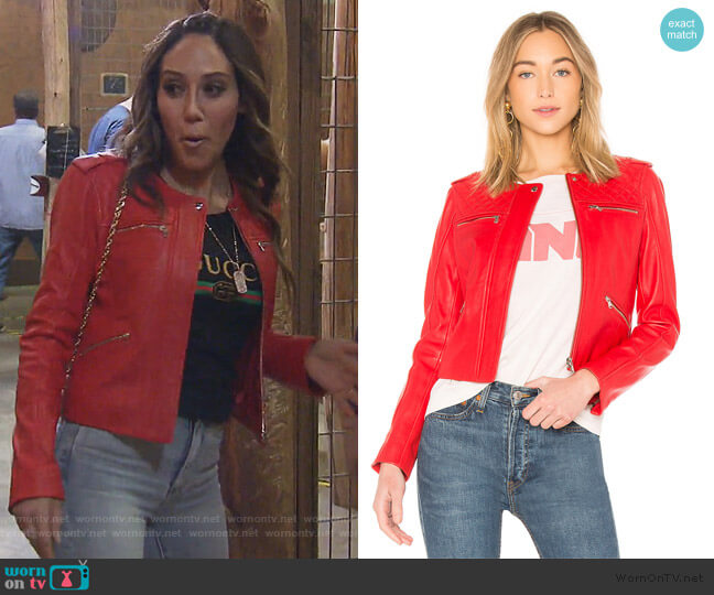 Generation Love Mechelle Moto Jacket worn by Melissa Gorga on The Real Housewives of New Jersey