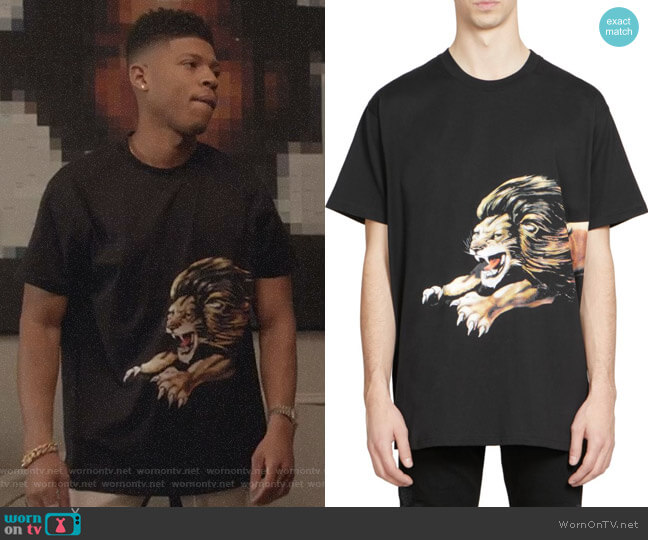 Givenchy Lion Logo Tee worn by Hakeem Lyon (Bryshere Y. Gray) on Empire