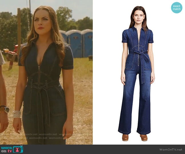 AO.LA by Alice + Olivia Gorgeous Jumpsuit worn by Fallon Carrington (Elizabeth Gillies) on Dynasty