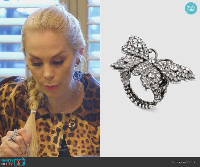 Gucci Crystal Studded Butterfly Earrings worn by Kameron Westcott on The Real Housewives of Dallas