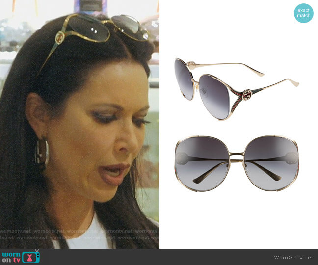 Gucci Open Temple Sunglasses worn by LeeAnne Locken on The Real Housewives of Dallas