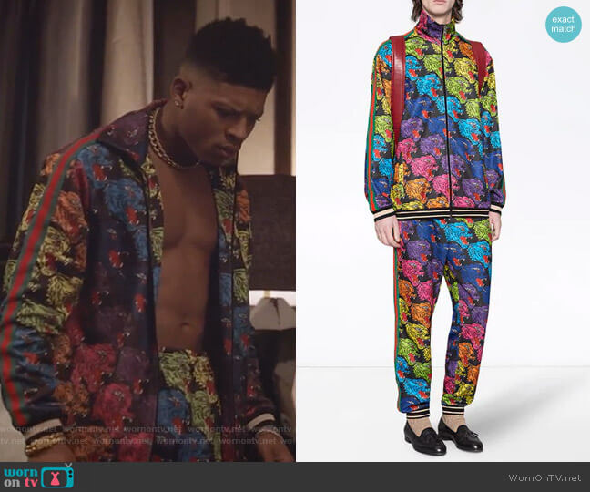 Gucci Panther Face Technical Jersey Jogging Pants worn by Hakeem Lyon (Bryshere Y. Gray) on Empire