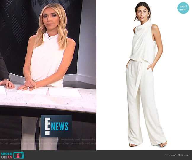 Halston Heritage Wrap Detail Jumpsuit worn by Giuliana Rancic on E! News