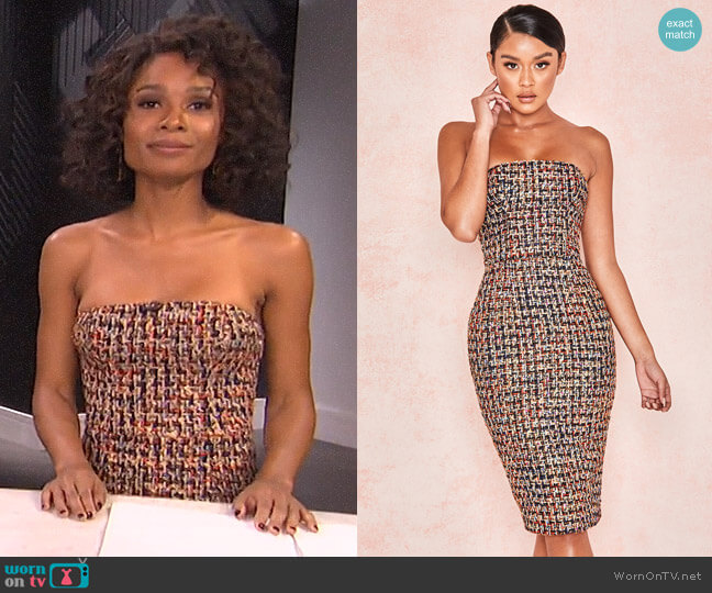 House of CB Gabrielle Dress worn by Zuri Hall on E! News