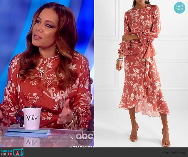 Johanna Ortiz Botanical Gardens Midi Dress worn by Sunny Hostin on The View