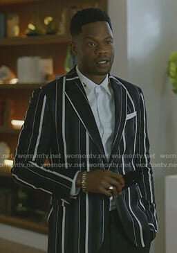 Jeff’s striped blazer on Dynasty