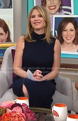 Jenna’s navy zipped ribbed dress on Today