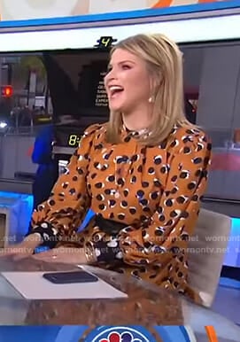 Jenna’s orange dotted dress on Today