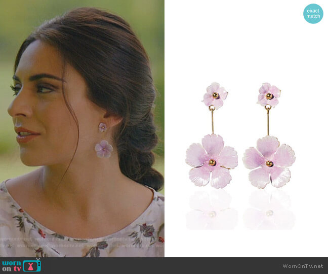 Jennifer Behr Julia Earrings worn by Cristal Jennings (Daniella Alonso) on Dynasty