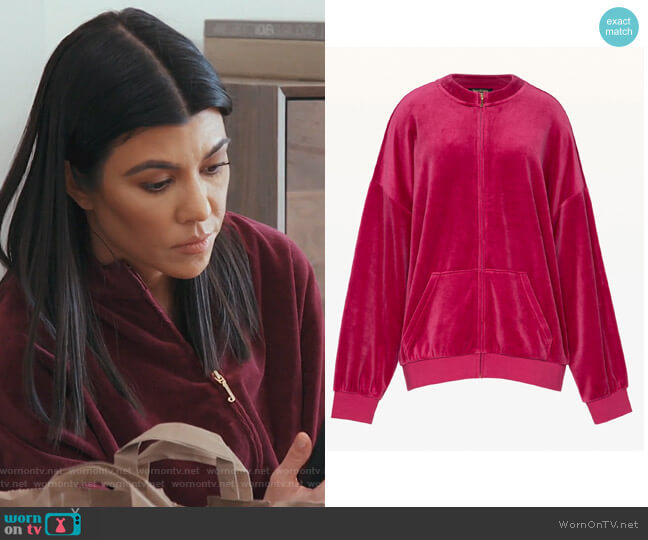Juicy Couture Velour Beverly Jacket worn by Kourtney Kardashian on Keeping Up with the Kardashians