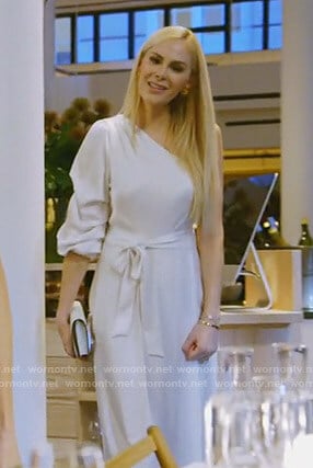 Kameron’s white one shoulder dress on The Real Housewives of Dallas