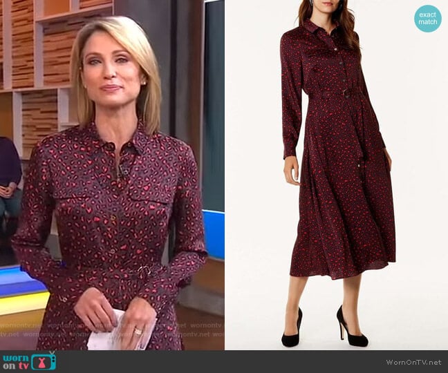 Karen Millen Leopard Print Maxi Dress worn by Amy Robach on Good Morning America