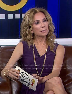 Kathie’s purple v-neck dress on Today