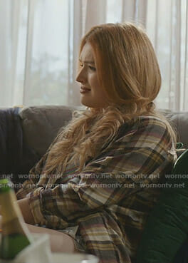 Kirby’s oversized plaid shirt on Dynasty