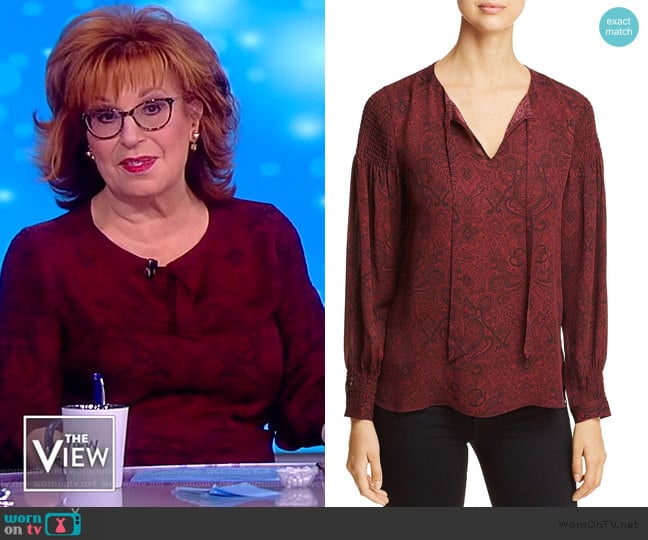 Kobi Halperin Kylee Printed Silk Blouse worn by Joy Behar on The View