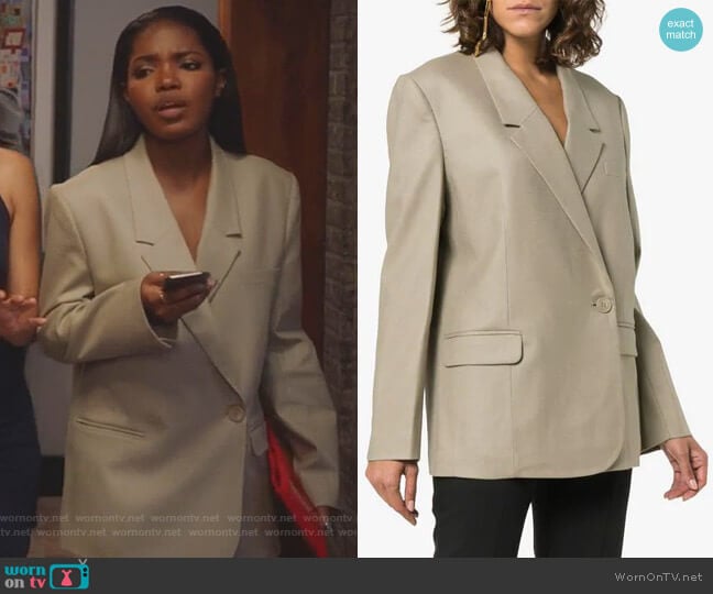 Low Classic One Button Down Double-Breasted Blazer worn by Alexandra Crane (Ryan Destiny) on Star