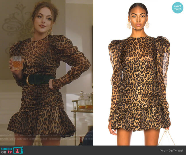WornOnTV: Fallon's leopard print mini dress on Dynasty Elizabeth