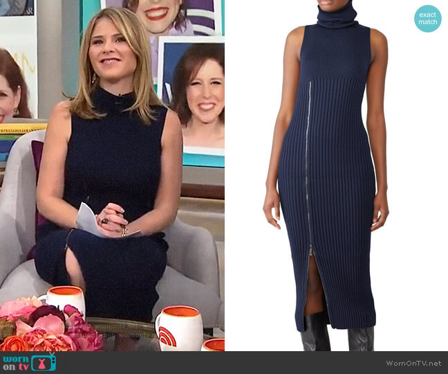 Maryling Zippered Knit Dress worn by Jenna Bush Hager on Today