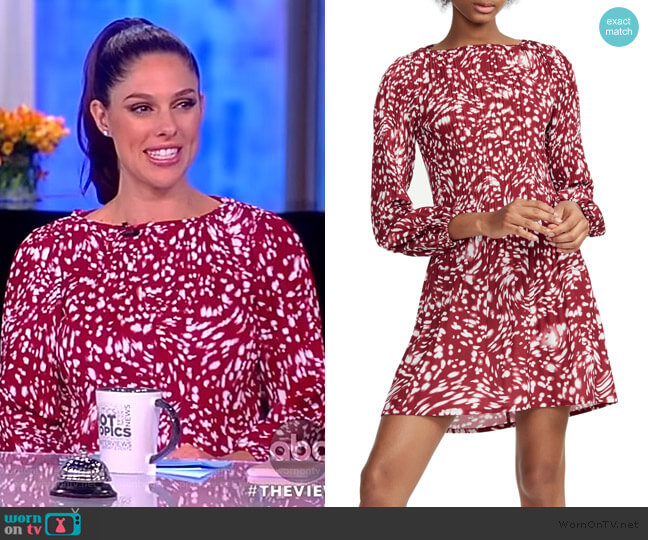 Maje Pleated Bodice Mini Dress worn by Abby Huntsman on The View