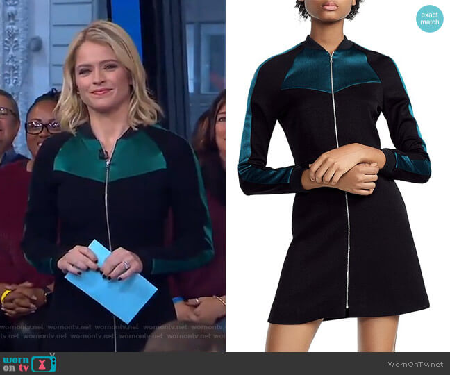 Maje Rizia Dress worn by Sara Haines on Good Morning America