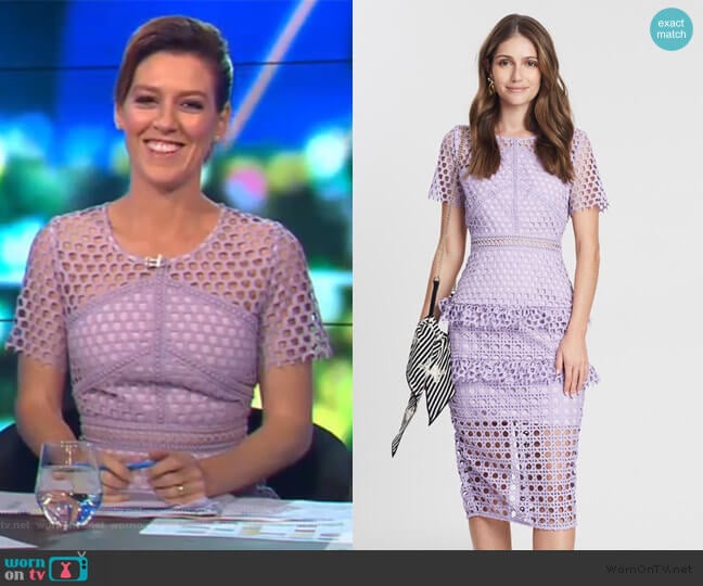 Mossman The Mirror Image Dress worn by Gorgi Coghlan on The Project