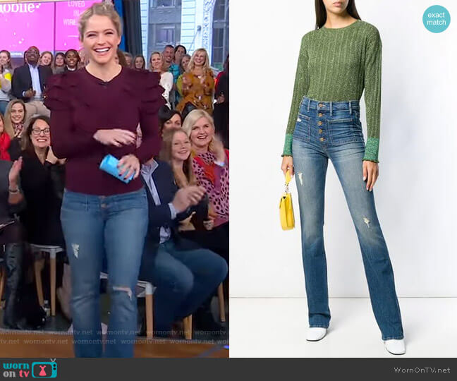 Mother The Patch Pocket Hustler Jeans worn by Sara Haines on Good Morning America